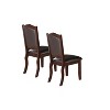 PAGED Classic Dining Chairs Set of 2 Faux Leather Upholstered Dining Room Chairs with Sturdy Wood Frame for Living Room, Kitchen - 3 of 4