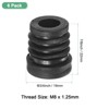 Unique Bargains Metal Furniture Legs Plastic Insert for Round Tubes with M8 Thread Black - 3 of 4