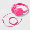 On-Ear Headphones with 4ft-Wired Cable - heyday™ Neon Pink - 2 of 4