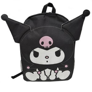 Sanrio Kuromy 3D 16" Canvas School Backpack for Girls, Black - 1 of 2