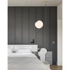 Elegant Lighting Ryland 1 light Black and Brass and Frosted White glass pendant - 2 of 4