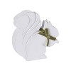 Transpac MDF Squirrel Decor Animal Figurine White Tabletop Accent for Fall Harvest Home Decoration Gift Giving - 2 of 3