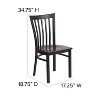 Emma and Oliver Black School House Back Metal Restaurant Dining Chair - 4 of 4