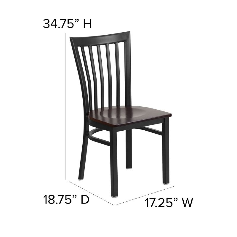 Flash Furniture Black School House Back Metal Restaurant Chair, 5 of 12