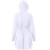 Women's UPF 50+ Sun Protection Beach Cover Up Long Zip Up Hoodie Lightweiht Long Sleeve Sun Shirt for Women with Thumb Hole - 2 of 4