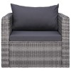vidaXL Classy Gray Patio Chair- Suitable for Outdoor Use, Easy Assembly, Poly Rattan & Steel Frame - 2 of 4