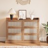 COZONY Rattan 6-Drawer Dresser with Spacious Top, Farmhouse Style Wood Storage Cabinet for Bedroom, Living Room or Entryway - 3 of 4