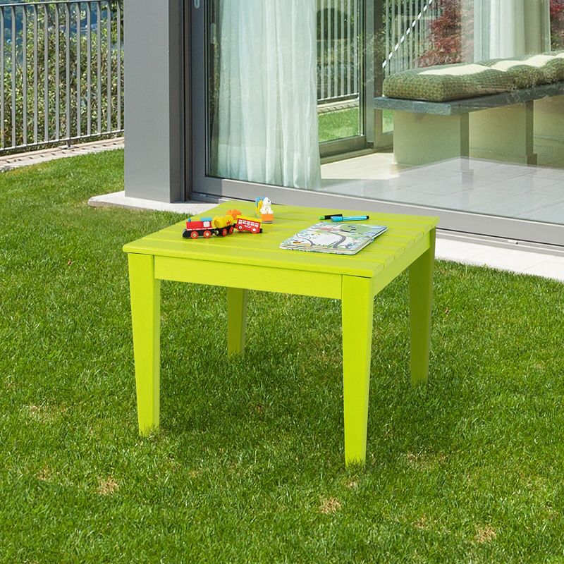 Tangkula Kids Square Table Indoor Outdoor Heavy-Duty All-Weather Activity Play Table, 4 of 10