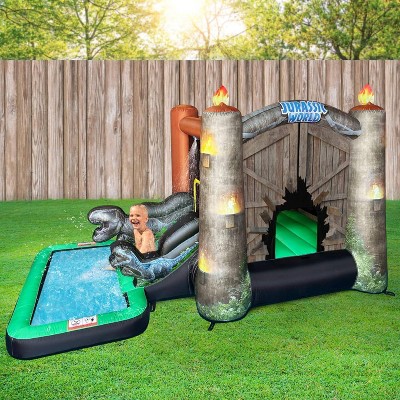 Jurassic World Inflatable Bounce House with Water Slide and Pool