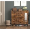 Shoe Storage Cabinet with 2 Flip Drawers, Wooden Narrow Shoe Rack Cabinet, Freestanding Hidden Shoe Organizer for Entrance Hallway Living Room - 2 of 4