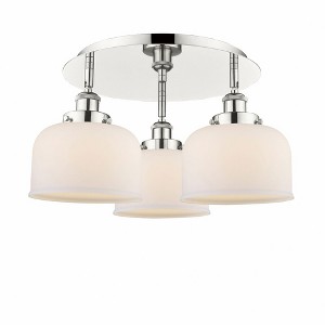 Bell - 3 Light Flush Mount In Art Deco Style-9.25 Inches Tall and 19.75 Inches Wide - 1 of 1