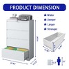 NicBex 3/4/5 Drawers Metal Vertical File Storage Cabinet with Lock for Home Office Letter/Legal/A4/F4 - 3 of 4
