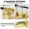 Deconovo 1Panel 10cm Rod Pocket Curtain Leno Yarn Fabric + Disc Embroidery, For LivingRoom OR BedRoom - 3 of 4