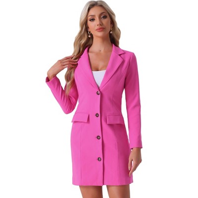 INSPIRE CHIC Women's Casual Notched Lapel Collar Office Work Blazer Dress