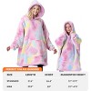 Joyfy Wearable Blanket Hoodie for Kids Adults Christmas Oversized Flannel Fleece Sweatshirt Blanket Cozy Blanket Birthday Gift for Family Girls Boys - 2 of 4