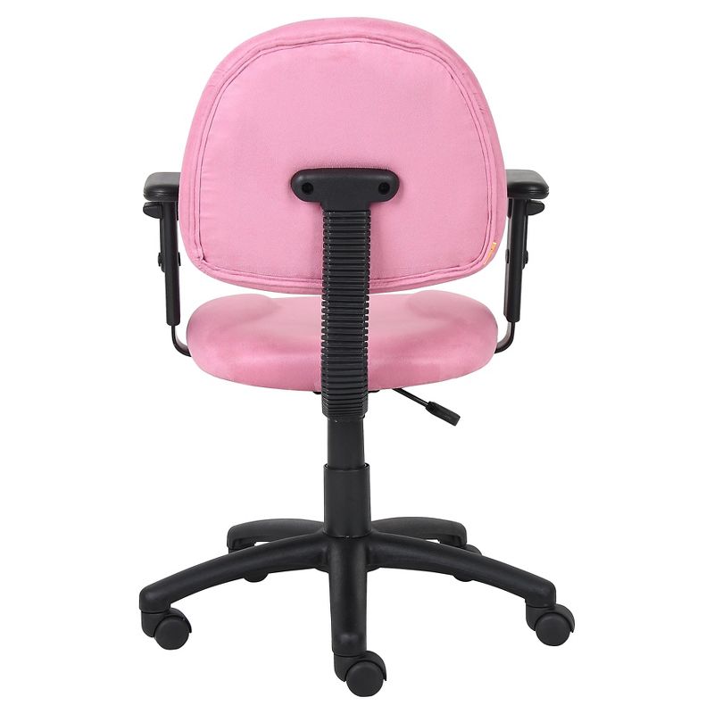 Microfiber Deluxe Posture Chair with Adjustable Arms - Boss Office Products, 5 of 7