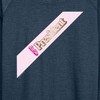 Women's Barbie Barbie President Sash Lightweight French Terry Slouchy - Heather Indigo - X-Large - 2 of 4