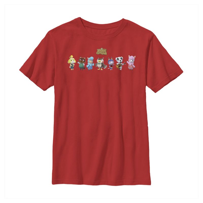 Boy's Nintendo Animal Crossing Character Lineup T-Shirt, 1 of 4