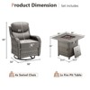 Gymojoy 5 Pieces Outdoor Patio Wicker Swivel Chair with 6 Inch Cushions and Fire Pit Table - 2 of 4