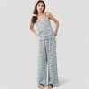 Anna-Kaci Lounge Women's Cami Strap Pajama Set with Allover Floral Print and Relaxed Wide Leg Pants - 3 of 4