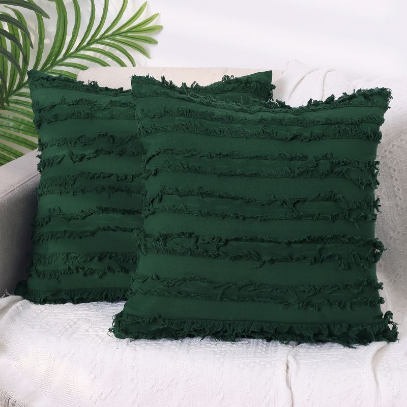Unique Bargains Couch Sofa Bed Decorative Cotton Side Zipper Throw Pillow Covers 2 Pcs, 2 of 7