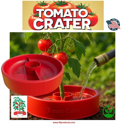 Tomato Crater Vegetable Garden Watering Tray – Directs Water to Roots, Warms Soil, Reduces Pests, Improves Growth, BPA-Free