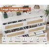 6 Rattan Drawer Dresser for Bedroom, White Modern Chest of Drawer with Anti-Tip Kit Device, Wooden Dresser Organizer for Nursery Hallway Living Room - 4 of 4