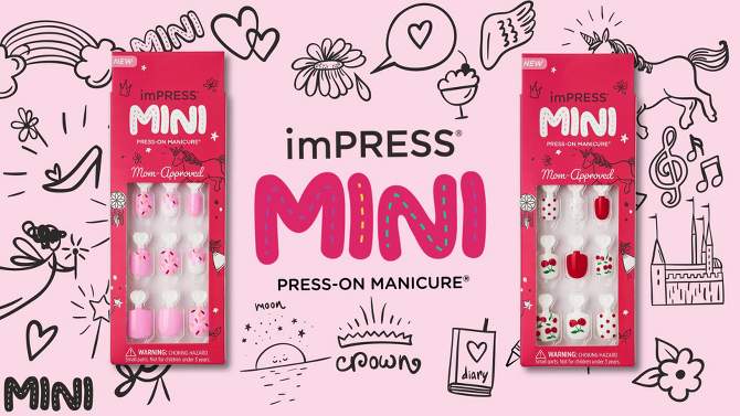 imPRESS Press-On Manicure Mini Press-On Nails for Kids - Super Duper - 21ct, 2 of 9, play video