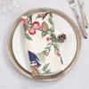 Saro Lifestyle Dinner Napkins With Pinecones and Birds Design (Set of 4) - 4 of 4