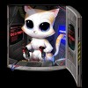 Men's Design By Humans Cat Piloted Cyborg By andremullerdko T-Shirt - 2 of 2
