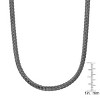 Steeltime Men's stainless steel curb cuban link flat necklace. Color Options: Silver, Gold, Black - 3 of 4