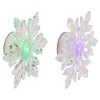 Northlight LED Lighted Icy Crystal Snowflake Christmas Window Decorations - 5.5" - Set of 2 - image 3 of 4