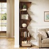 Tribesigns 71.5-Inch Tall Corner Shelf, 5-Tier Corner Bookshelf, Wood Storage Display Rack for Living Room, Office, Bedroom - 2 of 4