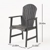 VYNXARIA Outdoor Weather Resistant Acacia Wood Dining Chairs (Set of 2), Dark Gray Finish - 4 of 4