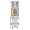 Karl Home Makeup Vanity Set with LED Lights and Power Outlets - 4 of 4