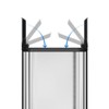 14.8 Gallon / 50L Kitchen Trash Can with Wing Lid, 2 x 7.4Gal Dual Compartments Slim Stainless Steel Garbage Can - 4 of 4