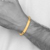 Black Bow Jewelry Men's 14k Yellow Gold, 7mm Figaro Chain Bracelet, 8 Inch - 3 of 4