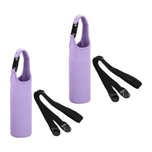 Unique Bargains Neoprene Insulated Removable Shoulder Straps Water Bottle Sling Bags 2.64"x7.28" 2 Pcs Light Purple - 1 of 4