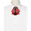 INSPIRE CHIC Women's Rhinestone Brooch Tie Pre-tied Ribbon Ties for Elegant Party - 4 of 4
