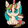 Women's Design By Humans Christmas Candy Cane Unicorn With Stocking By rasok Racerback Tank Top - 2 of 3