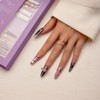 YEVYO Press on Nails Long Rhinestone Square Bling Glossy 3D Flower for Women and Girls On Fake Nails - Pink - 10 Pcs - 3 of 4