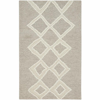 Anica Transitional Geometric Gray/Ivory Area Rug