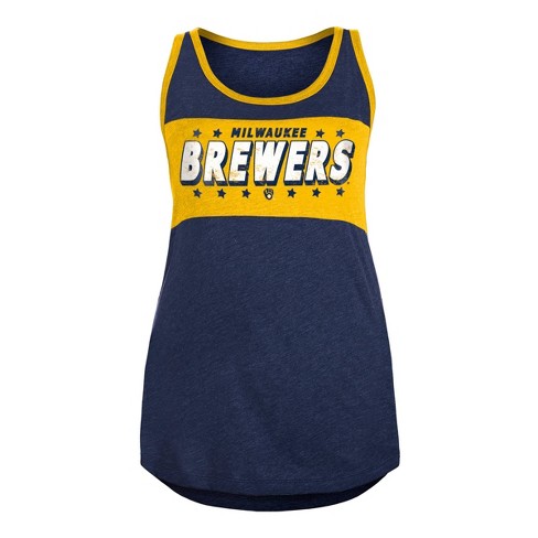 MLB Milwaukee Brewers Girls' Crew Neck T-Shirt - XS