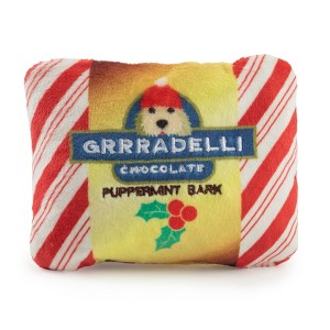 Grrradelli Puppermint Bark Square Christmas Holiday Plush Dog Toy - 1 of 2