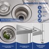 Stainless Steel Utility Sink, Freestanding Double Bowl with Pull-Out Hot & Cold Faucet, Storage Shelf - 4 of 4
