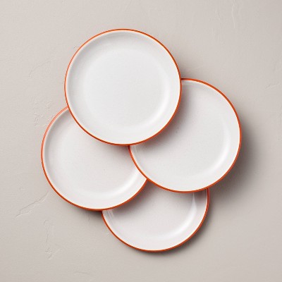 8.5" Colored Base Melamine Salad Plates Cream/Poppy - Hearth & Hand™ with Magnolia