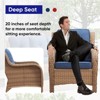 POCASSY 3 Piece Patio Furniture Set, All Weather Wicker Accent Lounge Club Patio Chairs with Side Table for Porch Balcony - 4 of 4