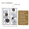 LuxenHome Multi-Color Flowers Metal Rectangular Panels Wall Decor Wall Art, Set of 2 Multicolored - 3 of 4