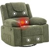 360° Swivel Rock Recliner Chairs Single Sofa with Vibration Massage and Heating for Living Room/Bedroom,Blue/Green/Gray - 4 of 4