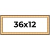 PosterPalooza | Panoramic Traditional Gold Picture Frame - UV Acrylic, Foam Board Backing, Hanging Hardware - 2 of 4